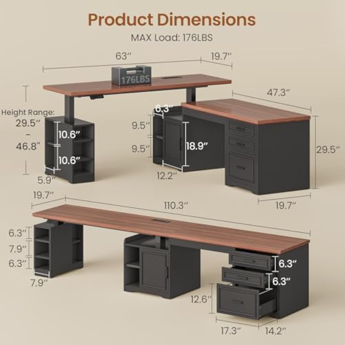 L Shaped Adjustable Electric D - огляд і ціна Desk Setup L Shaped