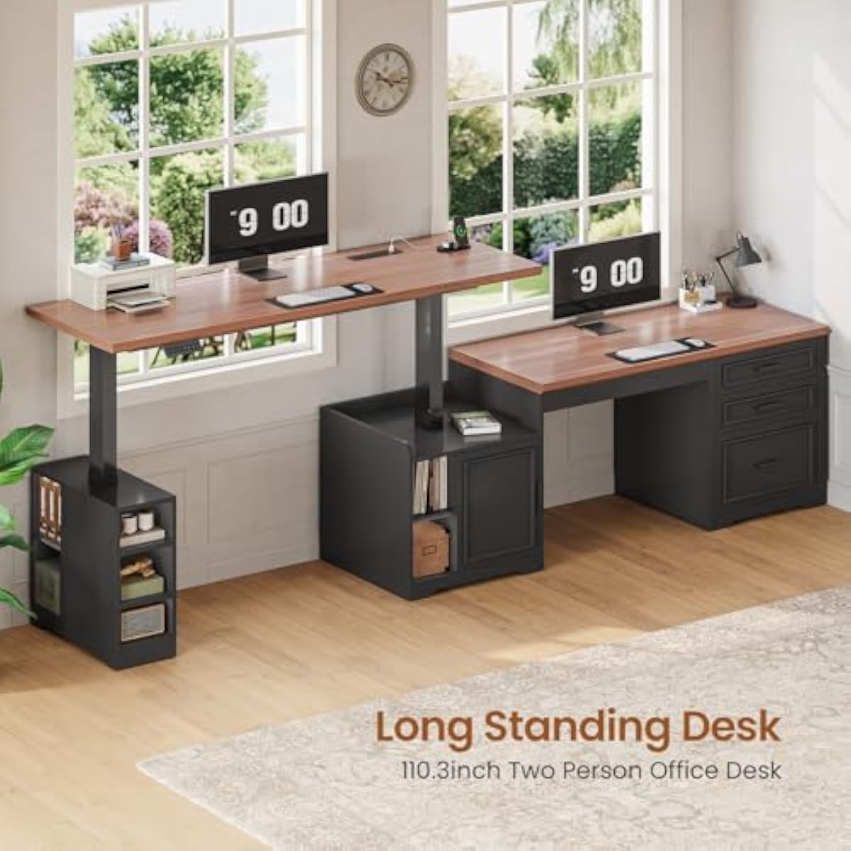 L Shaped Adjustable Electric D - огляд і ціна Desk Setup L Shaped