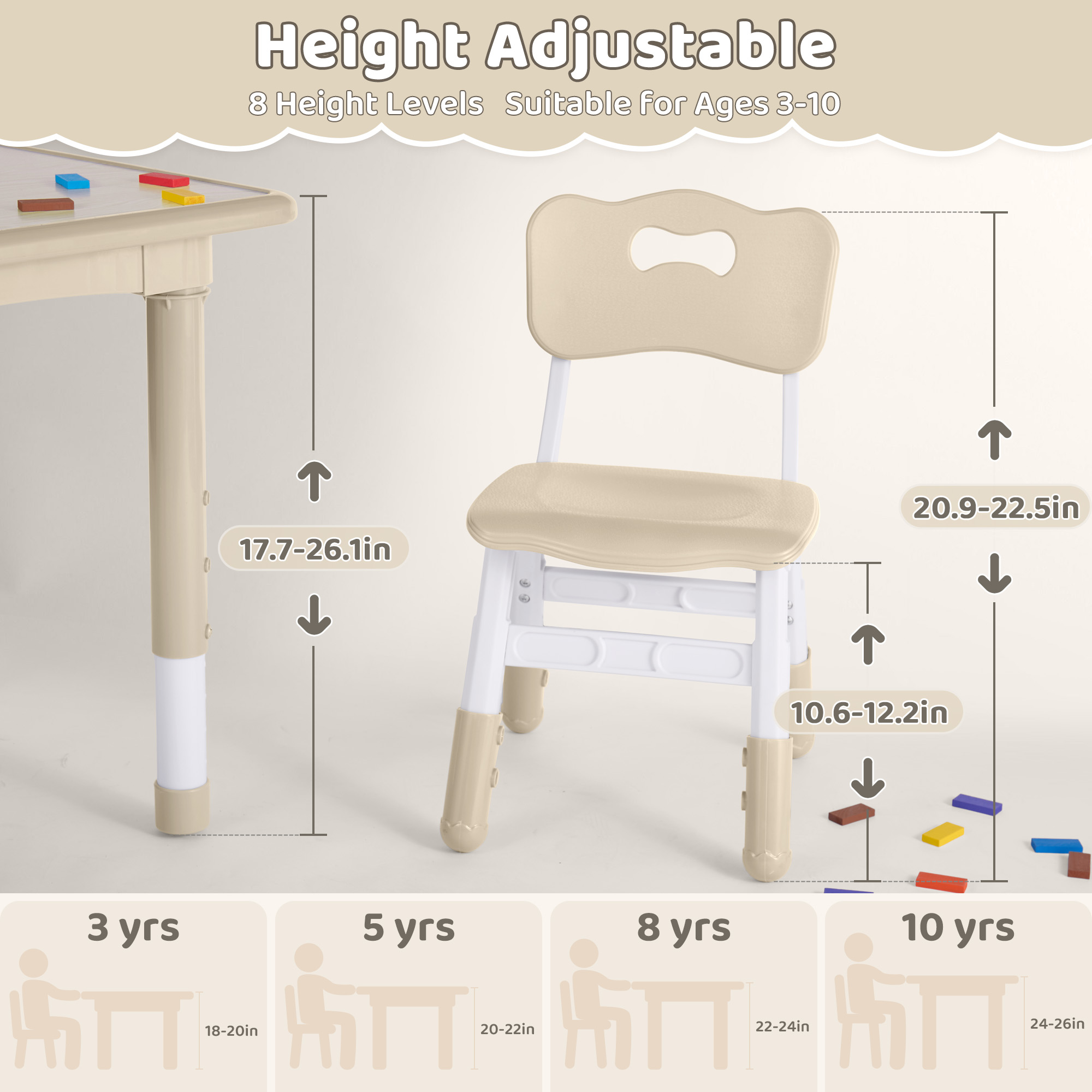 Kids Table And 2 Chairs Set He - огляд і ціна Desk Setup Minimalist