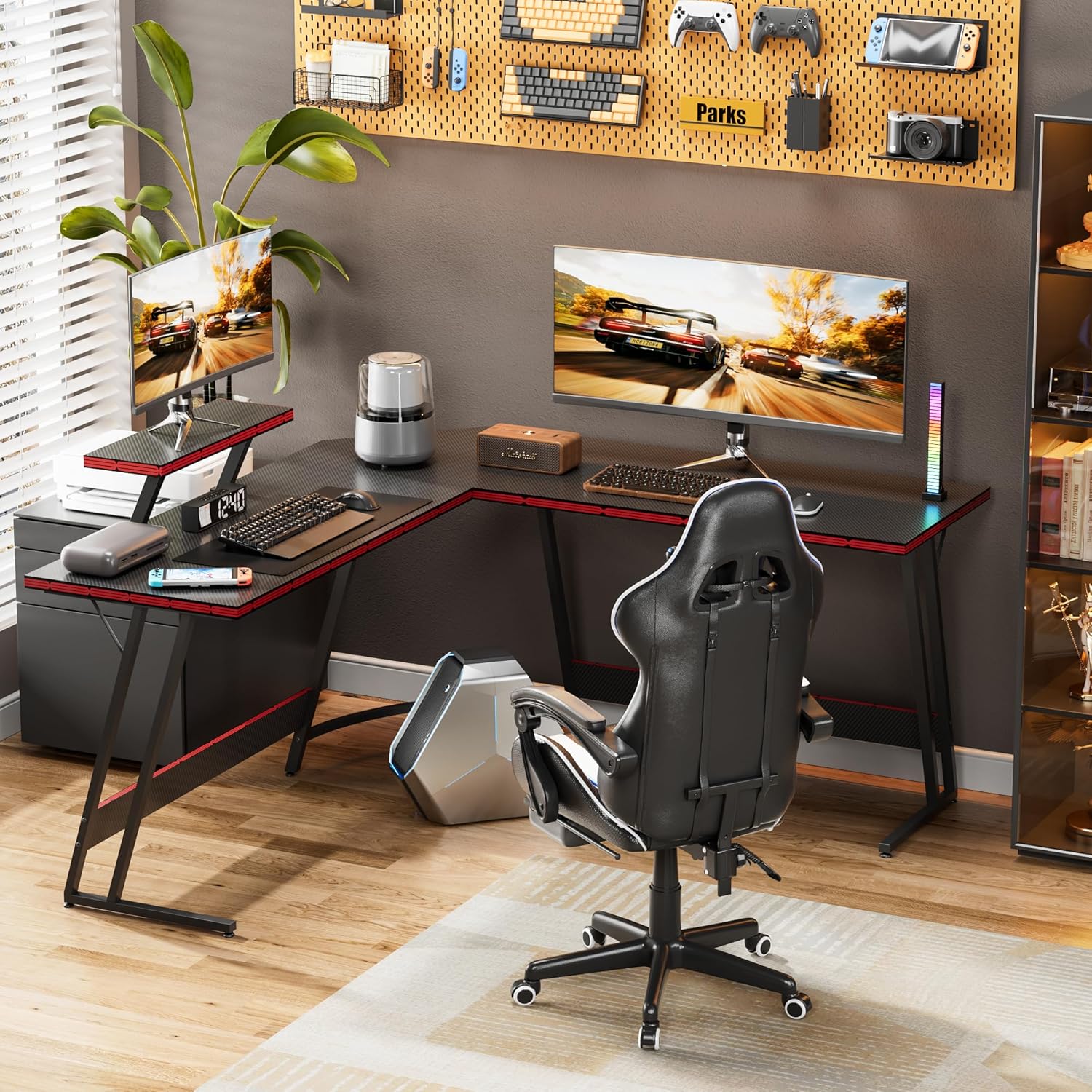 L-Shaped Adjustable Gaming Des - огляд і ціна Desk Setup L Shaped