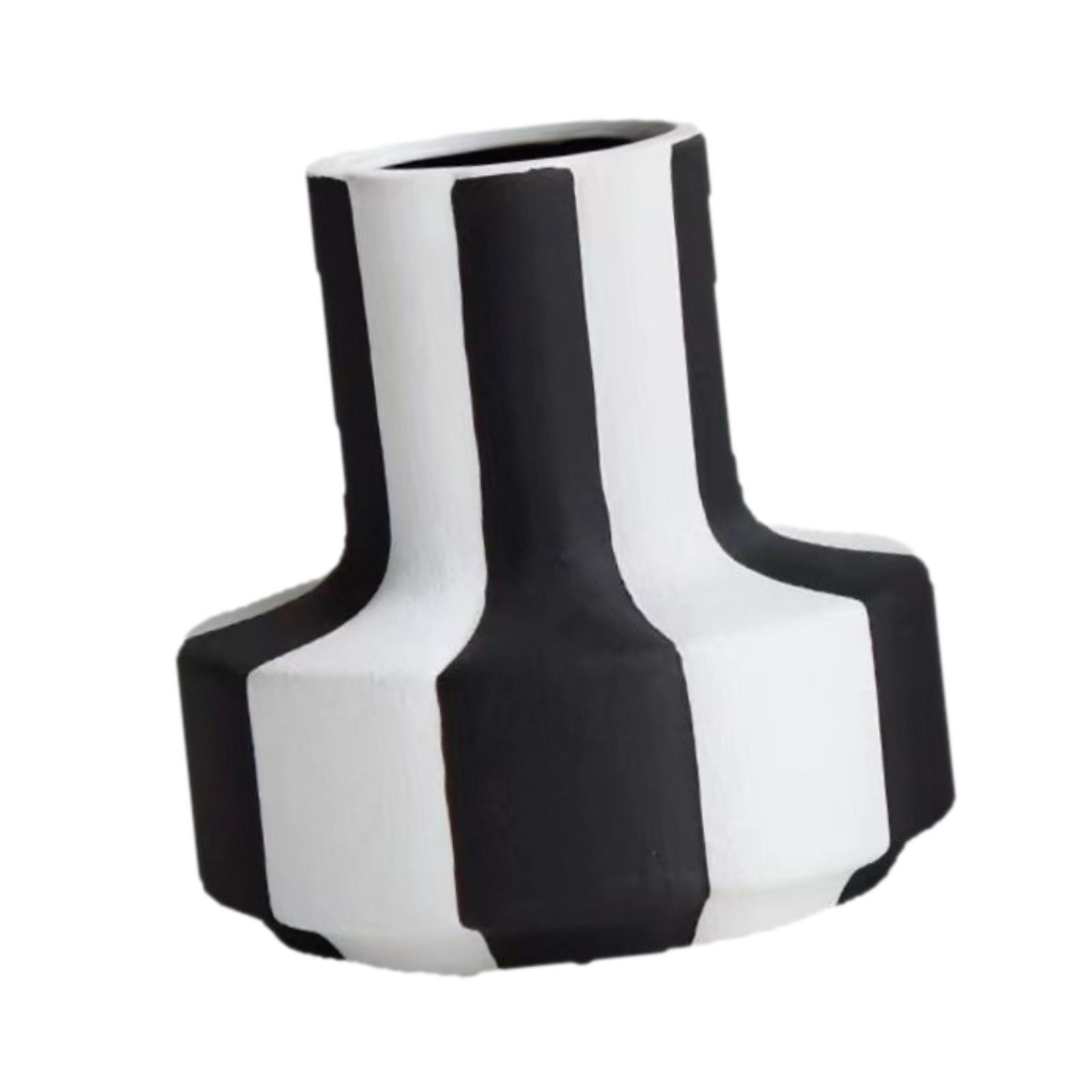 Elegant Black White Stripe Pla - огляд і ціна Desk Setup Minimalist